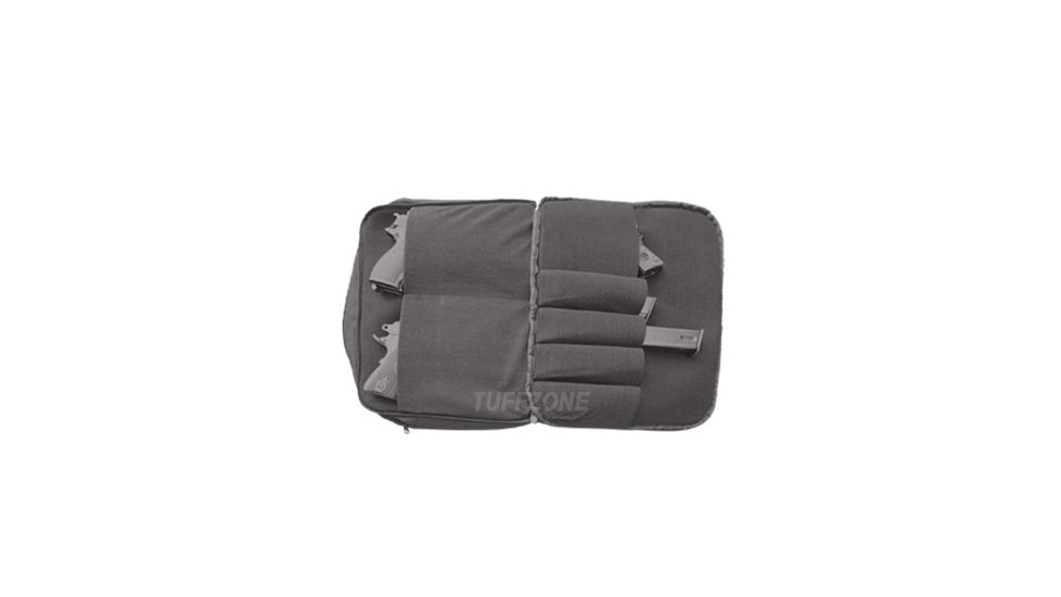 Tuff Zone Deluxe Pistol Gun Case w/ Adjustable Shoulder Strap, Black, TZ-GP37