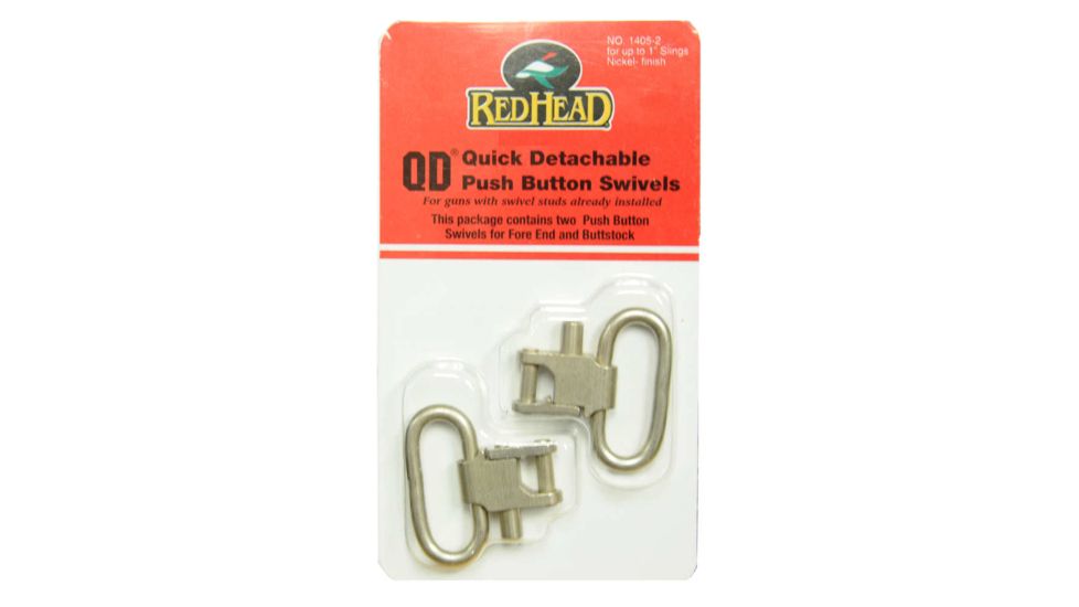 Uncle Mike's Red Head Quick Detach 1 inch Swivels, 2 pack, Nickel UNCRH14052