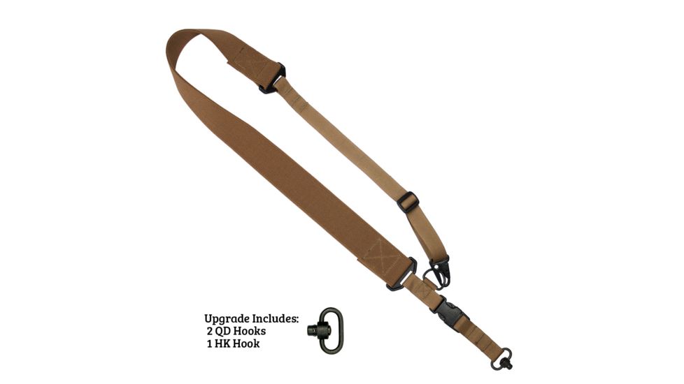 United States Tactical C2 - 2-to-1 Point Tactical Sling, 2in, QD Swivel, Coyote, UST-SLC00202QD