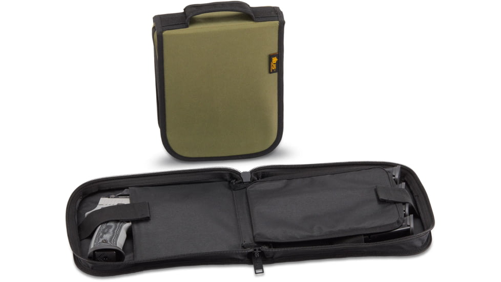 US PeaceKeeper 10.75in Handgun Case, 600 Denier Polyester, Olive Drab Green, P26107