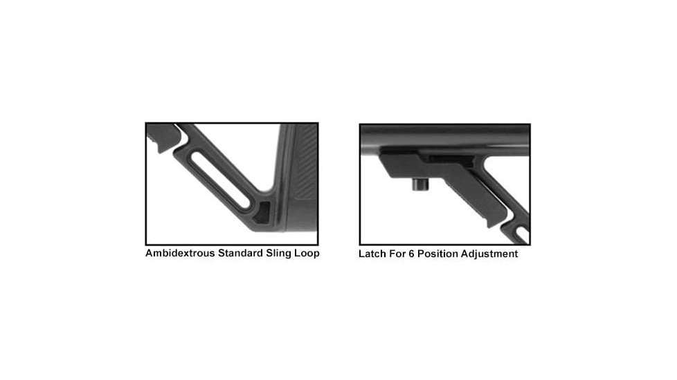 UTG Pro AR15 Ops Ready S2 Mil-spec Stock Only, Black, RBUS2BMS