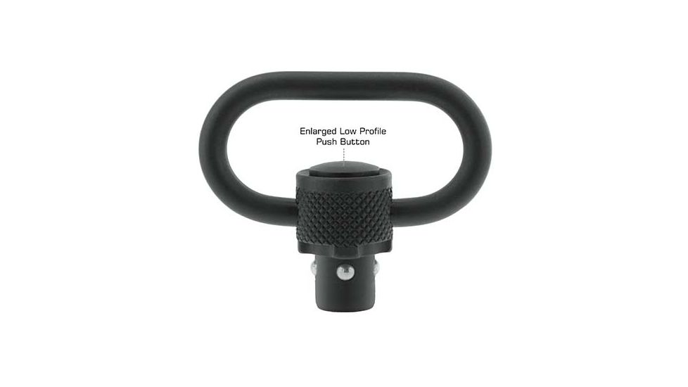 Leapers UTG Pro Heavy Duty QD Sling Swivel, 1.4in Loop, Steel, Black, Small, TL-QDSW38