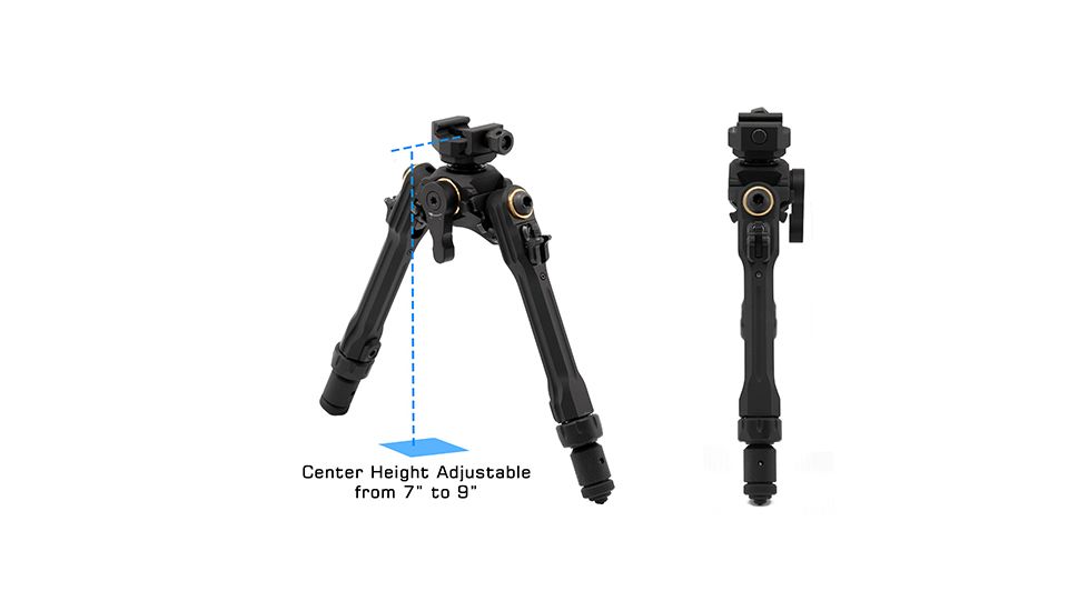 Leapers UTG Pro TBNR Bipod, 7in-9in Center Height, Picatinny, TLUBP02