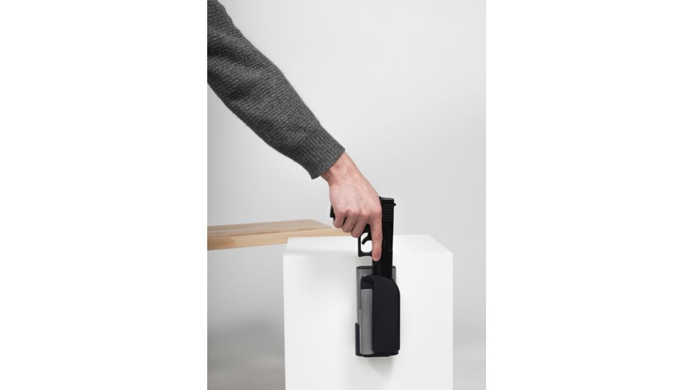 Vara Safety Reach Firearm Safe Holster, S&amp;W M&amp;P9 Shield/M&amp;P40 Shield &amp; Others, Right Hand, Silver, SQ7959989