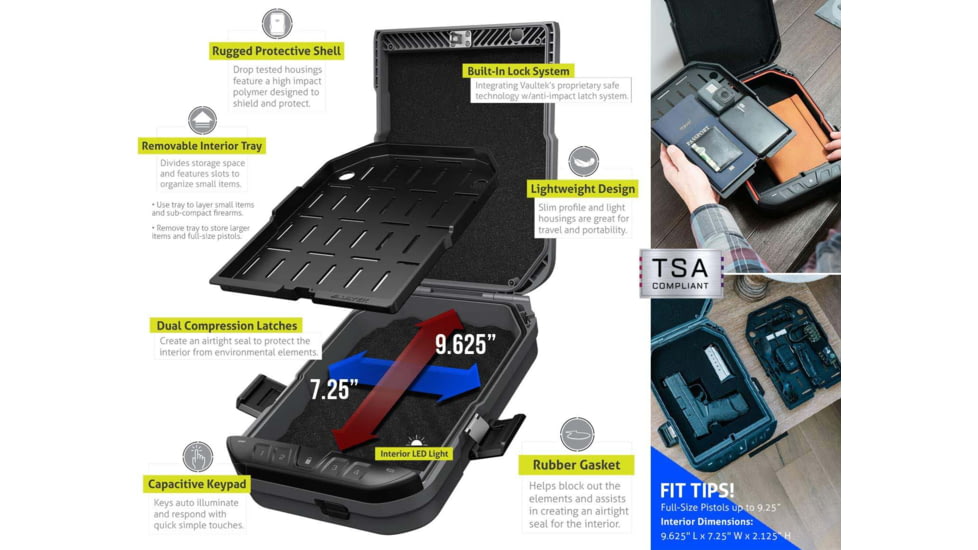 Vaultek Safe Lifepod 2.0 Black, Black, VLP20-BK