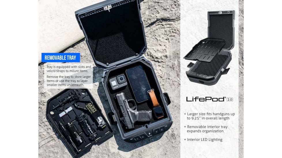 Vaultek Safe Lifepod 2.0 Black, Black, VLP20-BK