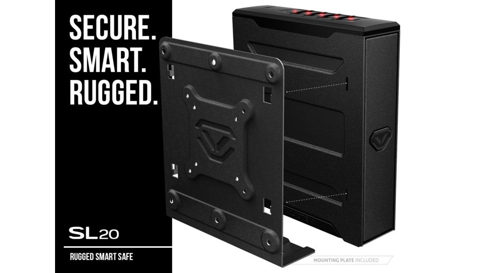 Vaultek Safe SL20 Slider Bluetooth Pistol Vault, Black, SL20-BK
