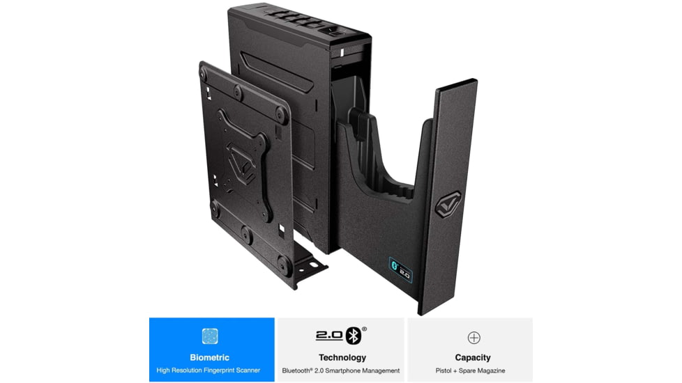 Vaultek Safe SR20i Biometric and Bluetooth 2.0 Slider Safe, Black, SR20i-BK