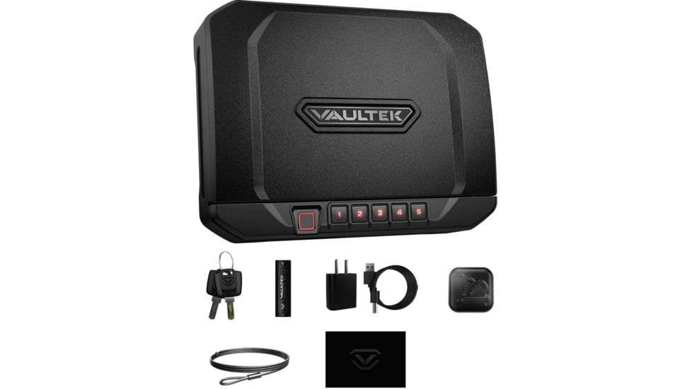 Vaultek Safe Sub-Compact Biometric Bluetooth 2.0 Smart Safe, 10 Series, Black, VS10i-BK