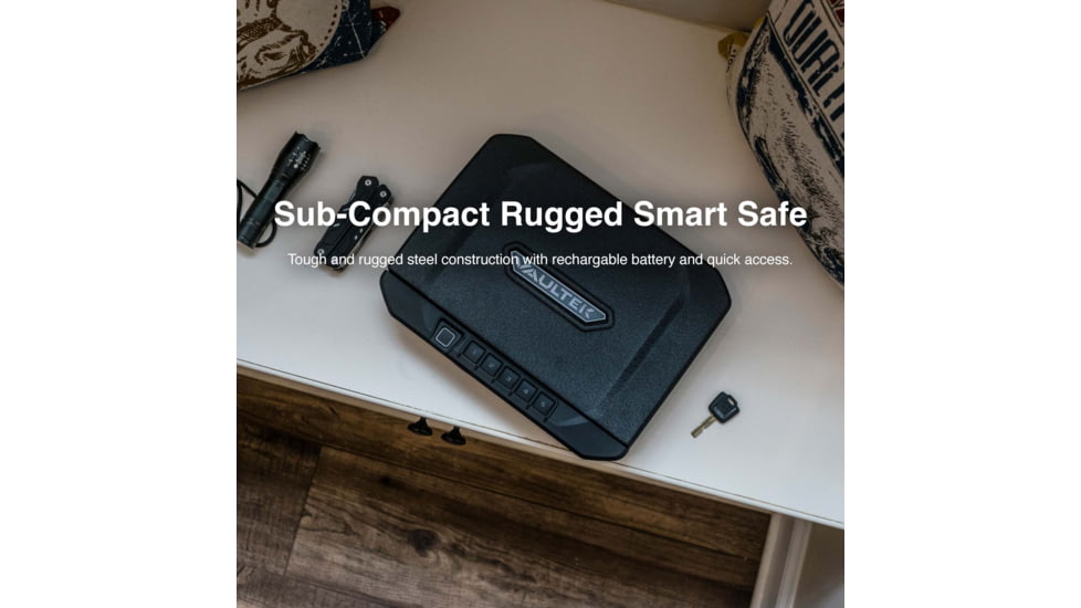 Vaultek Safe Sub-Compact Biometric Bluetooth 2.0 Smart Safe, 10 Series, Black, VS10i-BK