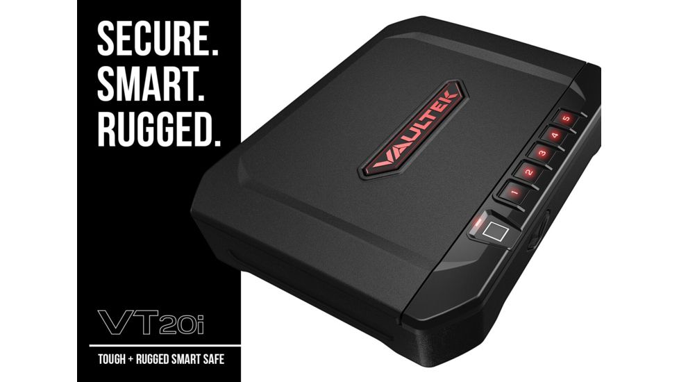 Vaultek Safe VT20i Biometric Bluetooth Pistol Vault, Black, VT20i-BK