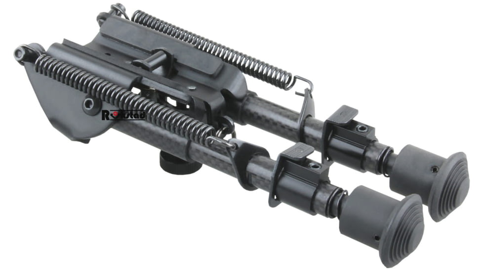 Vector Optics Carbon Fiber Spring Bipod, 6-9in, Black, RSCFP-06