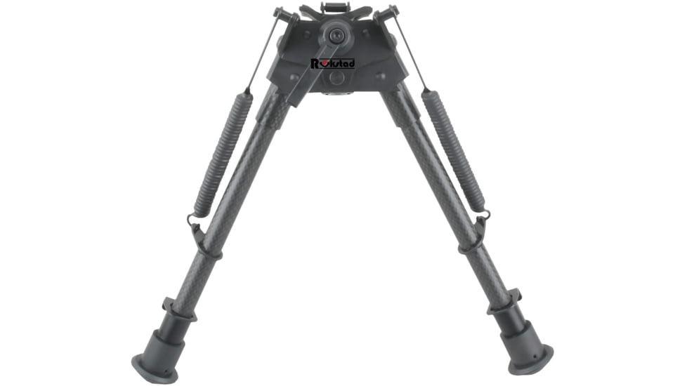 RokStad Carbon Fiber Swivel Spring Bipod, 9-13.5in, Black, RSCFS-09