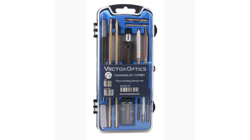 Vector Optics Gun Cleaning Kit, Airgun, .177/ .22, Black, SCCK-10