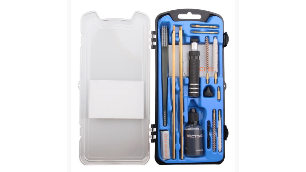 Vector Optics Gun Cleaning Kit, Airgun, .177/ .22, Black, SCCK-10