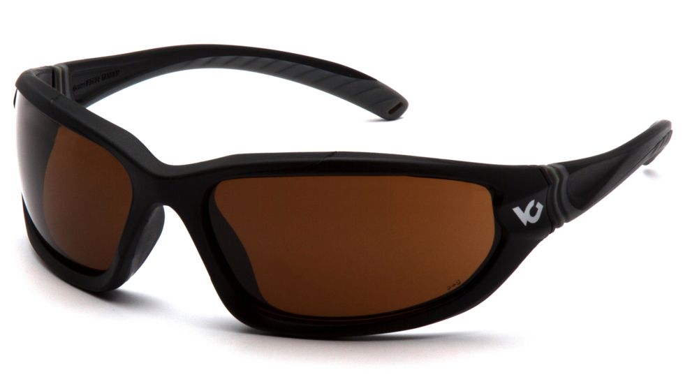 Venture Gear Ocoee Shooting Glasses, Bronze Anti-Fog Lens, Black Frame VGSB118T