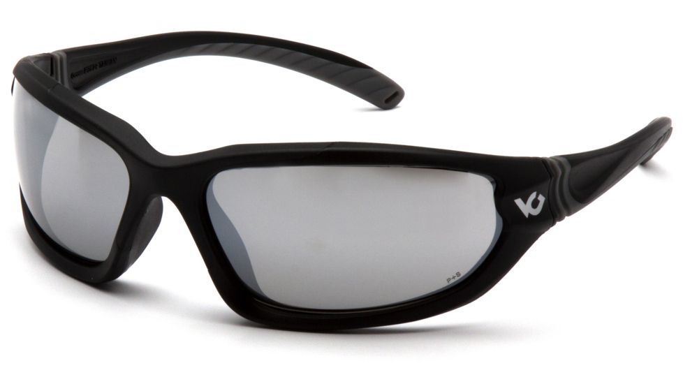 Venture Gear Ocoee Shooting Glasses, Silver Mirror Anti-Fog Lens, Black Frame VGSB170T