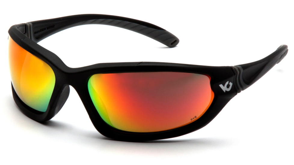 Venture Gear Ocoee Shooting Glasses, Sky Red Mirror Anti-Fog Lens, Black Frame VGSC155T