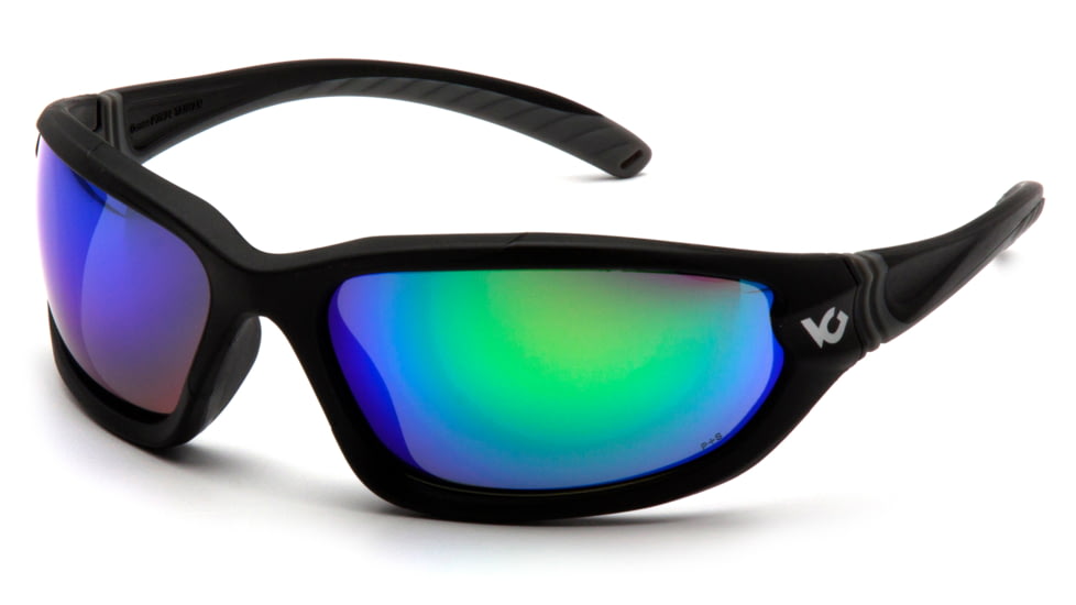 Venture Gear Ocoee Shooting Glasses, Green Mirror Anti-Fog Lens, Black Frame VGSC157T