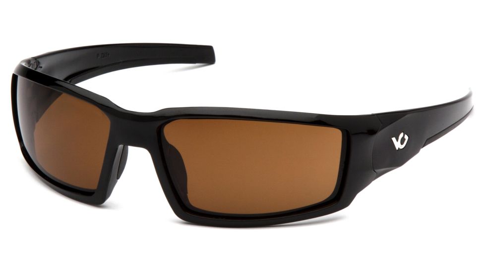 Venture Gear Pagosa Shooting Glasses, Bronze Anti-Fog Lens, Black Frame VGSB518T