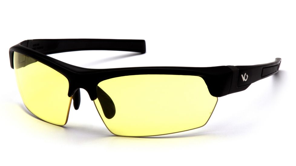 Venture Gear Tensaw Shooting Glasses, Black/Gray Frame, Yellow Anti-Fog Lenses, VGSB330T