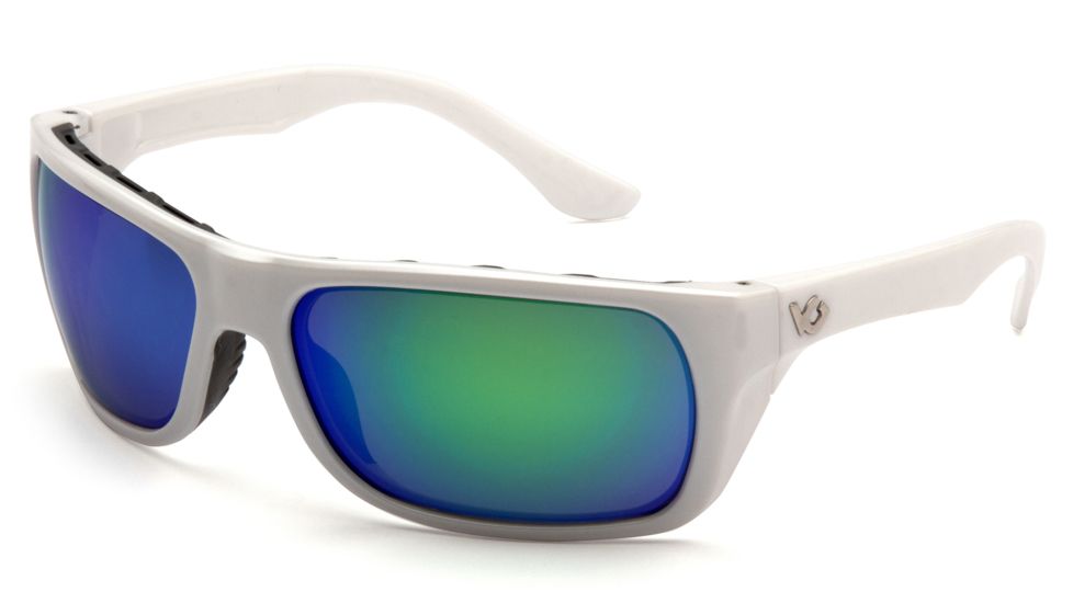 White Frame/Green Mirror Polarized Lens