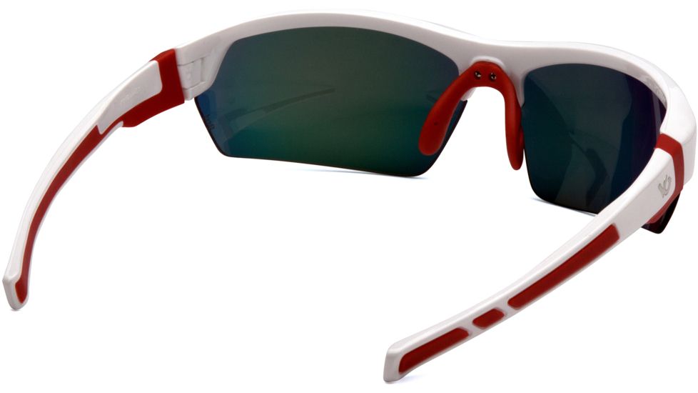 Venture Gear Tensaw Shooting Glasses, White Frame, Sky Red Mirror Polarized Lens, VGSWR351