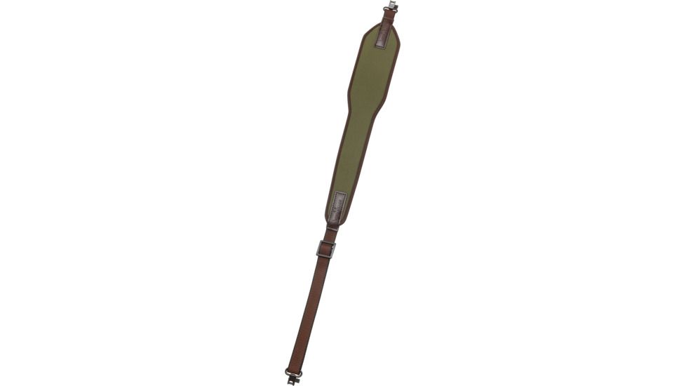 Vero Vellini Quick Attach Wide-Tope Shotgun Sling, Green Neoprene, Brown Leather V19029