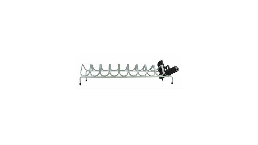 Versatile Rack 10 Gun 23.25 Inch x 5.25 Inch x 5.5 Inch Safe Handgun Rack, Gray, 23.25 InchX5.25 InchX5.5 Inch, VER201004
