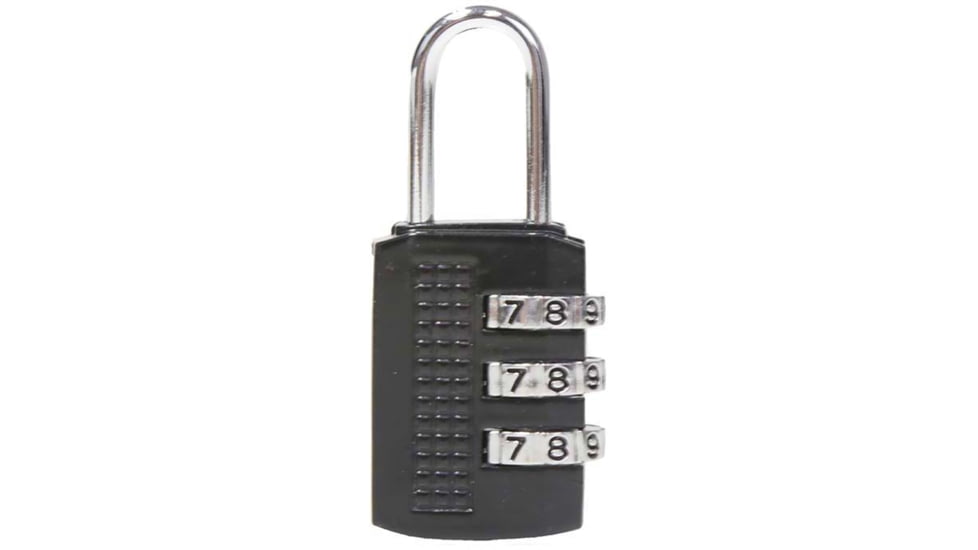 VISM 3 Numbers Combination Lock, Small, Black, ALOCK