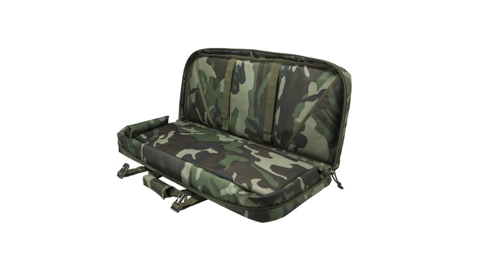 Vism Deluxe AR and AK Pistol, Subgun Gun Case w/3 Accessory Pockets, 28x13in, Woodland Camo CVCPD2962WC-28