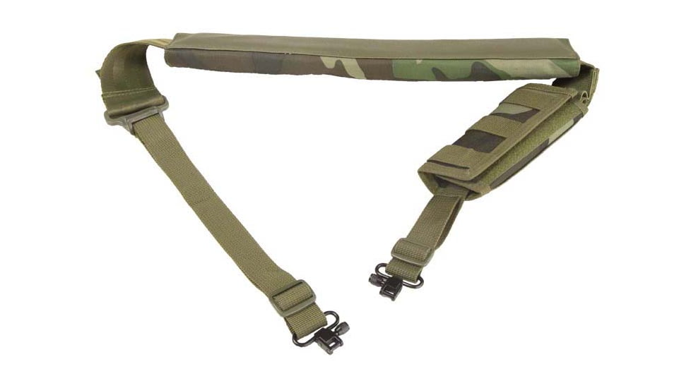 VISM ShotGun BAndolier Sling w/Sling Swivel Hardware, Woodland Camo, AASHWC