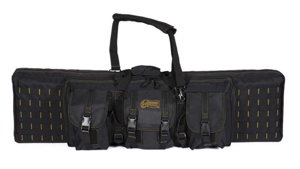 Voodoo Tactical 42in Padded Weapons Case w/Die Cut MOLLE, Black/Coyote, 42in, 15-7619064000