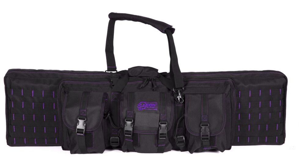 Voodoo Tactical 42in Padded Weapons Case w/Die Cut MOLLE, Black/Pink, 42in, 15-7619088000