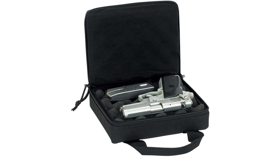 Voodoo Tactical Hard Sided Pistol Case, Double, Black, 20-0211001094
