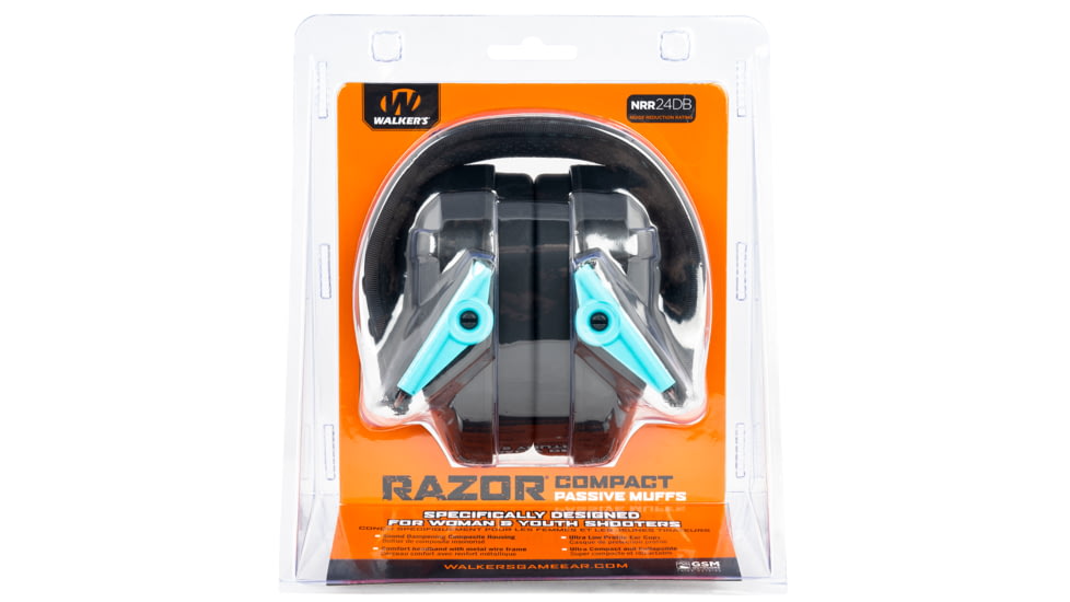 Walker's GWP-CRPAS-TL Razor Compact Passive Muff 24 DB Over The Head Polymer Tea