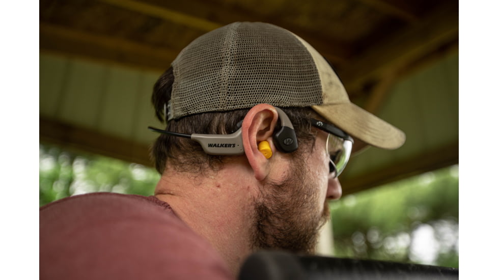Walkers Raptor Bone Conducting Hearing Enhancers, 33 dB, Grey, GWP-BCON