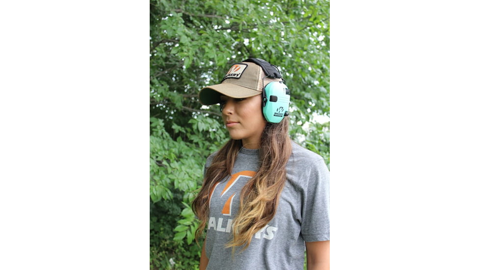 Walkers Razor Slim Shooter Folding Electronic Ear Muff, 23 dB NRR, Light Teal, GWP-RSEM-LTL