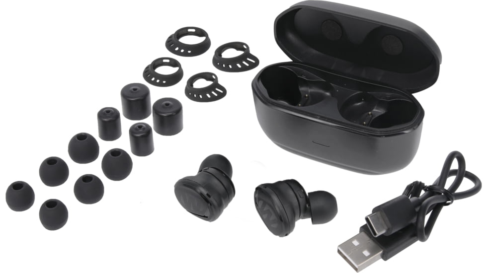 Walkers Suppressor Bluetooth Earbuds Hearing Amplifier, 25dB, 1 Pair, Black, OSFM, GWP-SUPR-BT