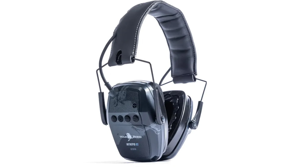 War Bird Intrepid BT-Bluetooth Rechargeable 23dB Earmuffs with Gel Ear Seals, Black, EAINBT