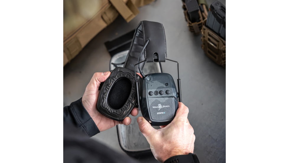 War Bird Intrepid BT-Bluetooth Rechargeable 23dB Earmuffs with Gel Ear Seals, Black, EAINBT