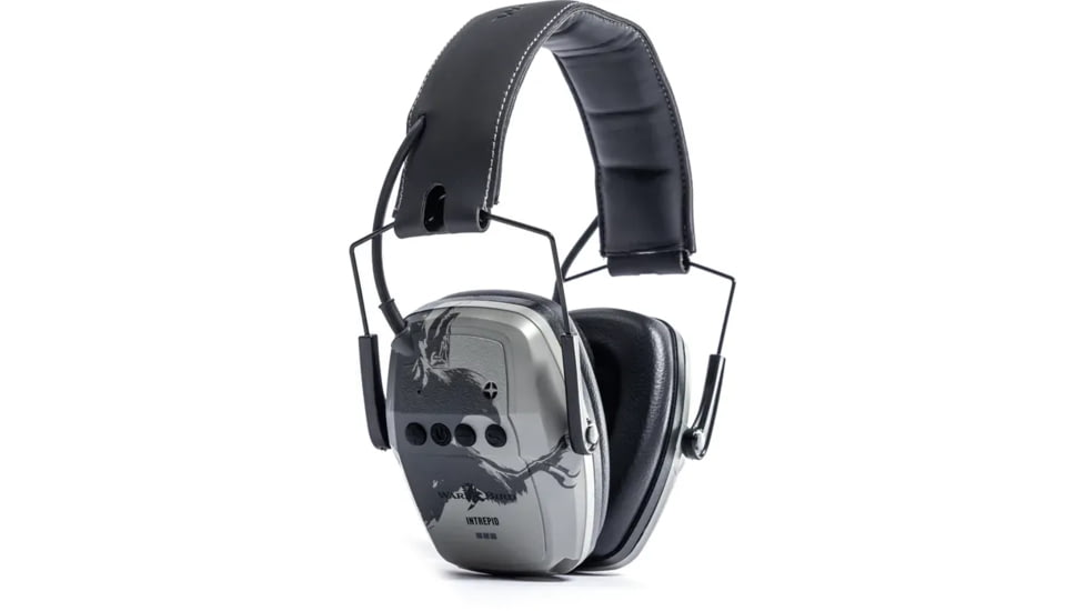 War Bird Intrepid-Electronic 23dB Earmuffs, Gray, EAIN