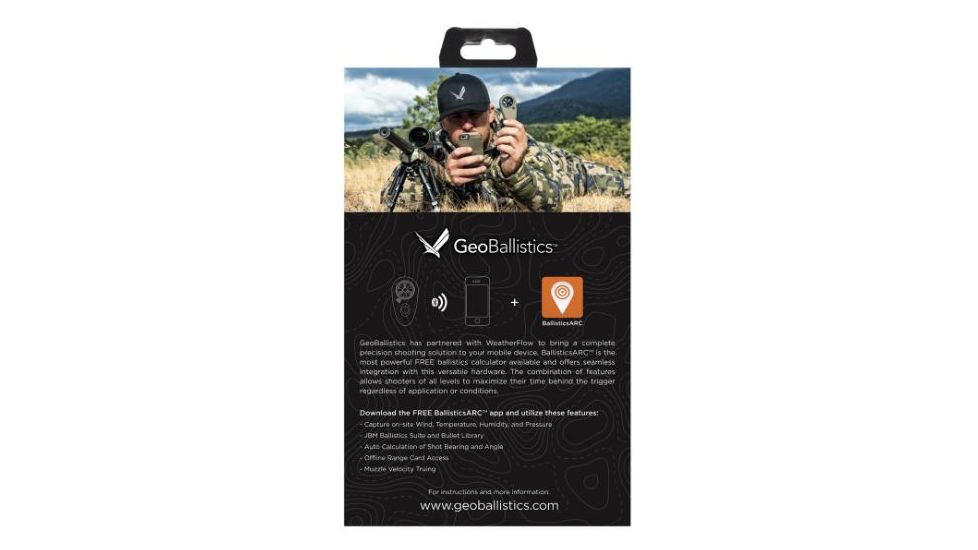 WeatherFlow GeoBallistics Precision Shooting WEATHERmeter, Dark Earth WFPSM-02, EDEMO1