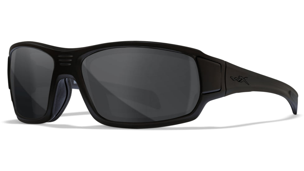 Wiley X Changeable Series Breach XL 2.5 Sunglasses, Matte Black Frame Gunmetal Logo, CHBRC01FXL