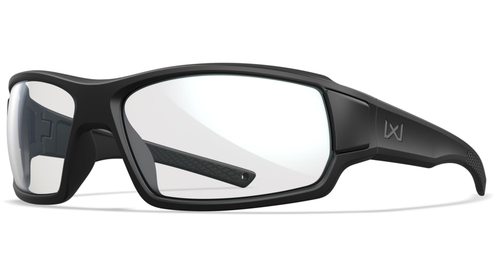 Wiley X Changeable Series Breach XL 2.5 Sunglasses, Matte Black Frame Gunmetal Logo, Clear Lens, CHBRC03XL