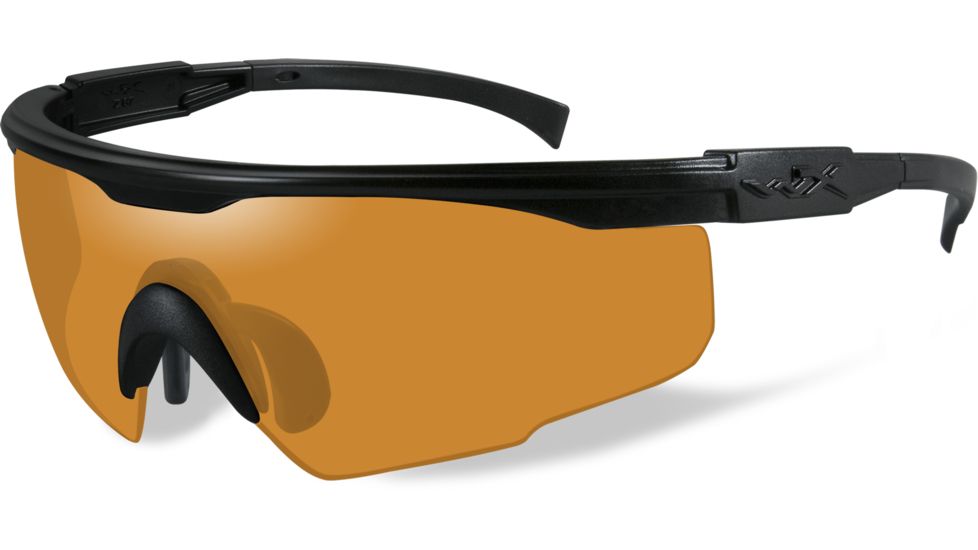 Wiley X PT-1 Sunglasses - 3 Lens Package - Smoke Grey, Clear, Light Rust / Matte Black Frame PT-1SCL