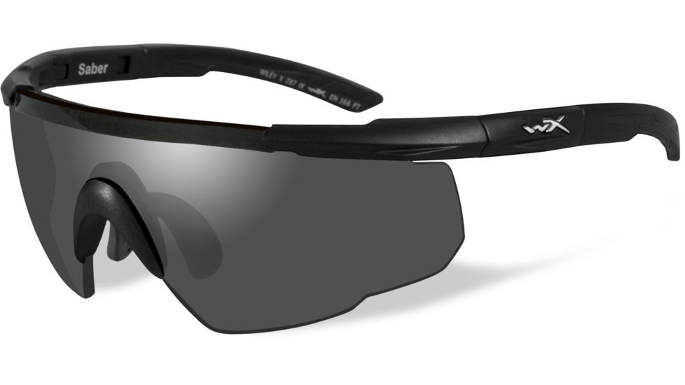 Wiley X Saber Advanced Sunglasses - Matte Black Frame w/ 2 Lens Package (Smoke Grey, Light Rust) 306