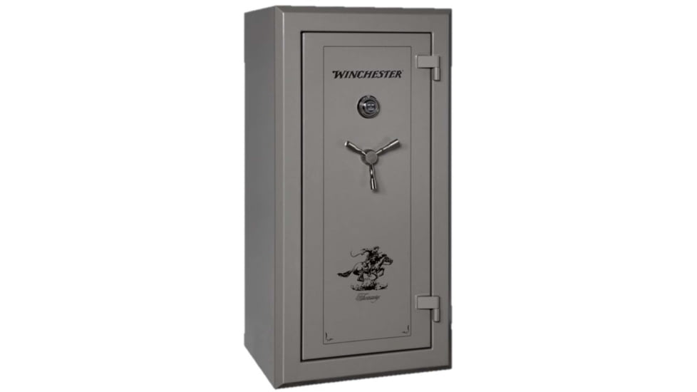 SA Consumer Products Inc. Winchester Treasury 26 Electronic Fireproof Safe, 26 Guns, 10 Gauge Steel, Gunmetal Powder Coat, SECWINTR26GME