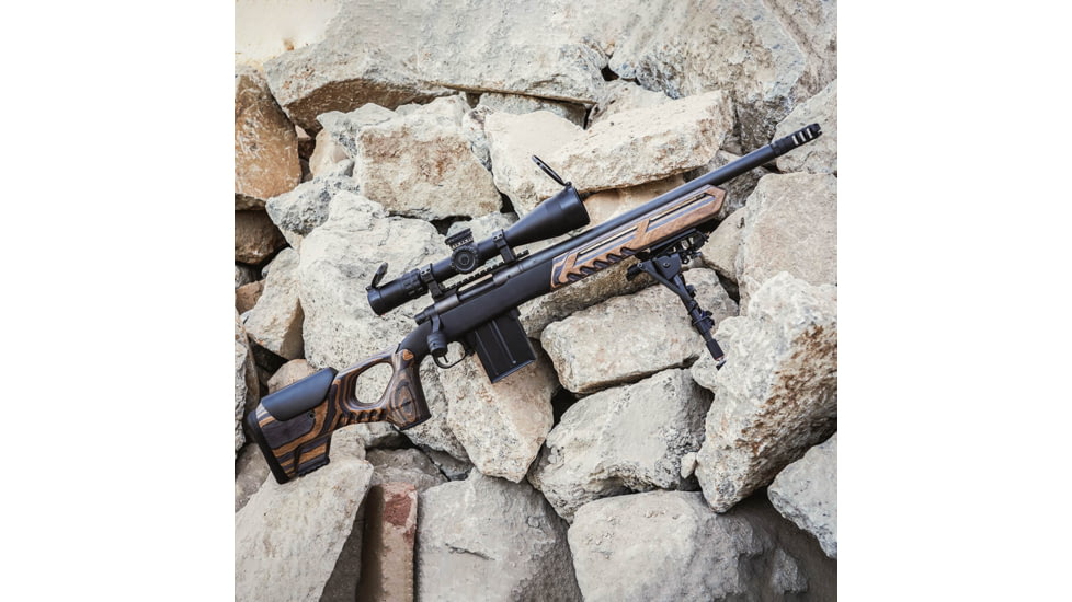 WOOX Cobra Precision Rifle Stock for Howa 1500 Weatherby, Long Action, Laminted Black/Brown, Regular, SH.GNS032.10