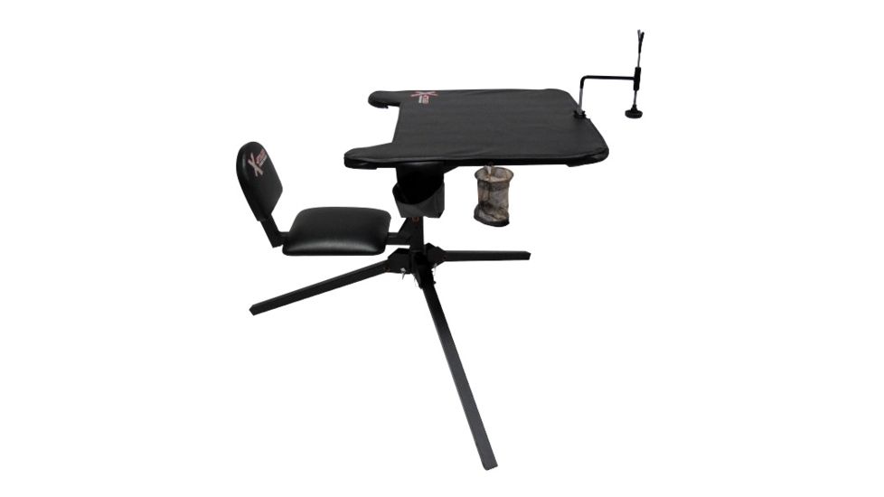 X-Stand X-Ecutor 360 Swivel Shooting Bench W/Backrest, Black XASB34